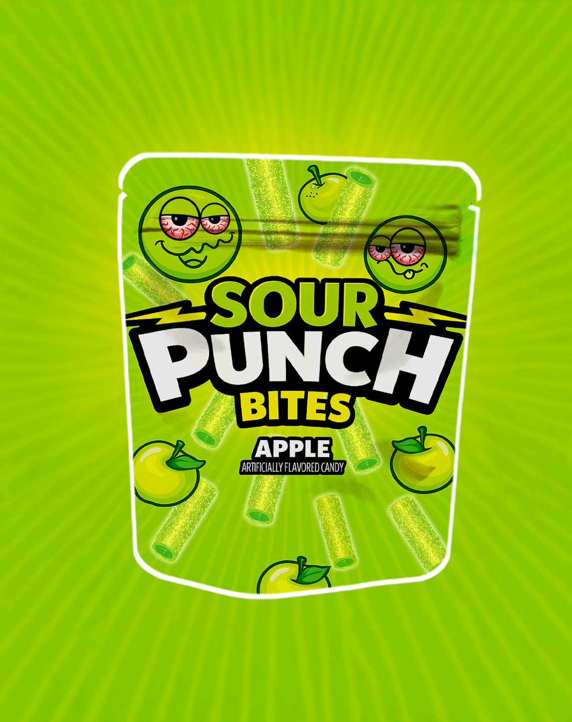 Sour Punch Bites Premade Mylar Bags