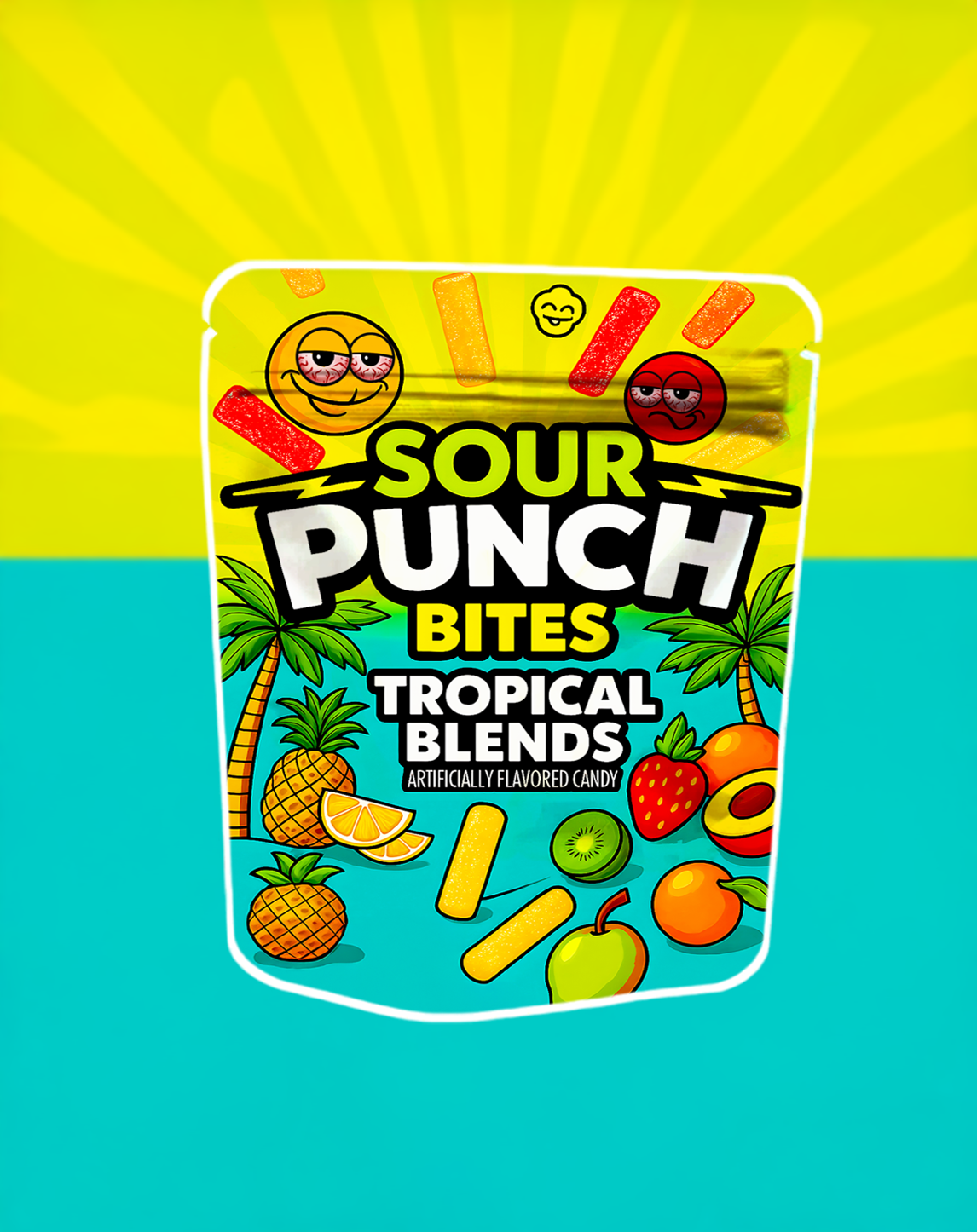 Sour Punch Bites Premade Mylar Bags