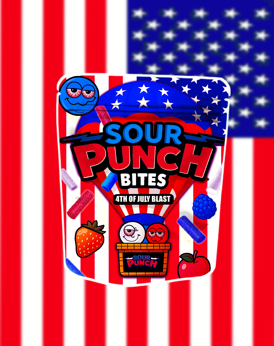 Sour Punch Bites Premade Mylar Bags