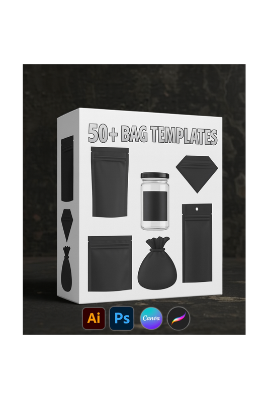Mylar Bag Template Pack (50+ Designs)